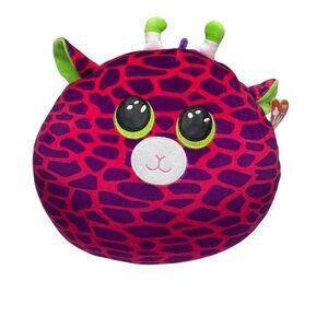 TY GILBERT GIRAFFE The Squish-A-Boos Collection Soft Toy Plush Cushion 10"
